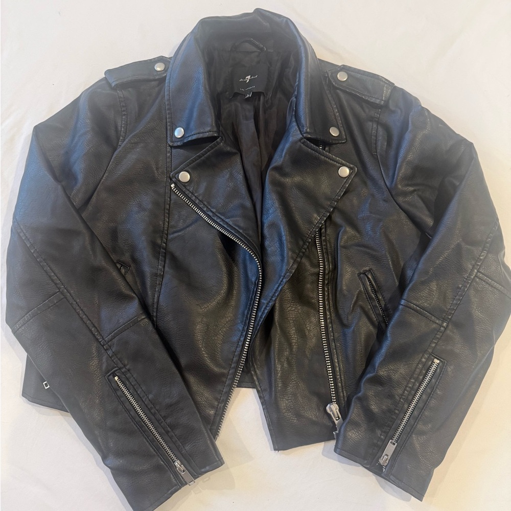 Black leather jacket
